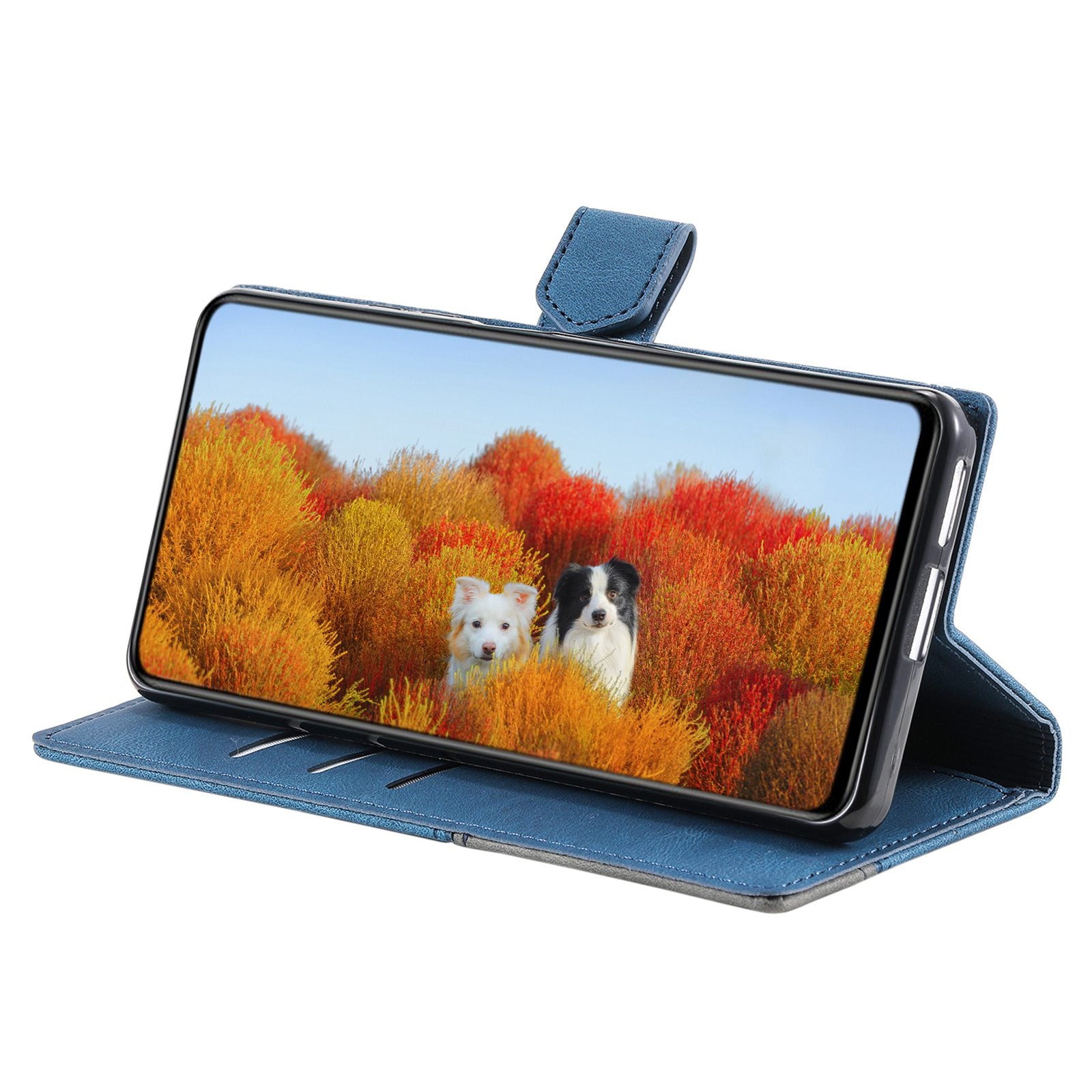 TTUDRCH For Samsung Galaxy S20 FE 2022/S20 FE/S20 Fan Edition/S20 FE 5G/S20 Fan Edition 5G/S20 Lite 004 Splicing PU Leather RFID Blocking Stand Wallet Phone Case with Strap - Blue TTUDRCH For Samsung Galaxy S20 FE 2022/S20 FE/S20 Fan Edition/S20 FE 5G/S20 Fan Edition 5G/S20 Lite 004 Splicing PU Leather RFID Blocking Stand Wallet Phone Case with Strap - Blue